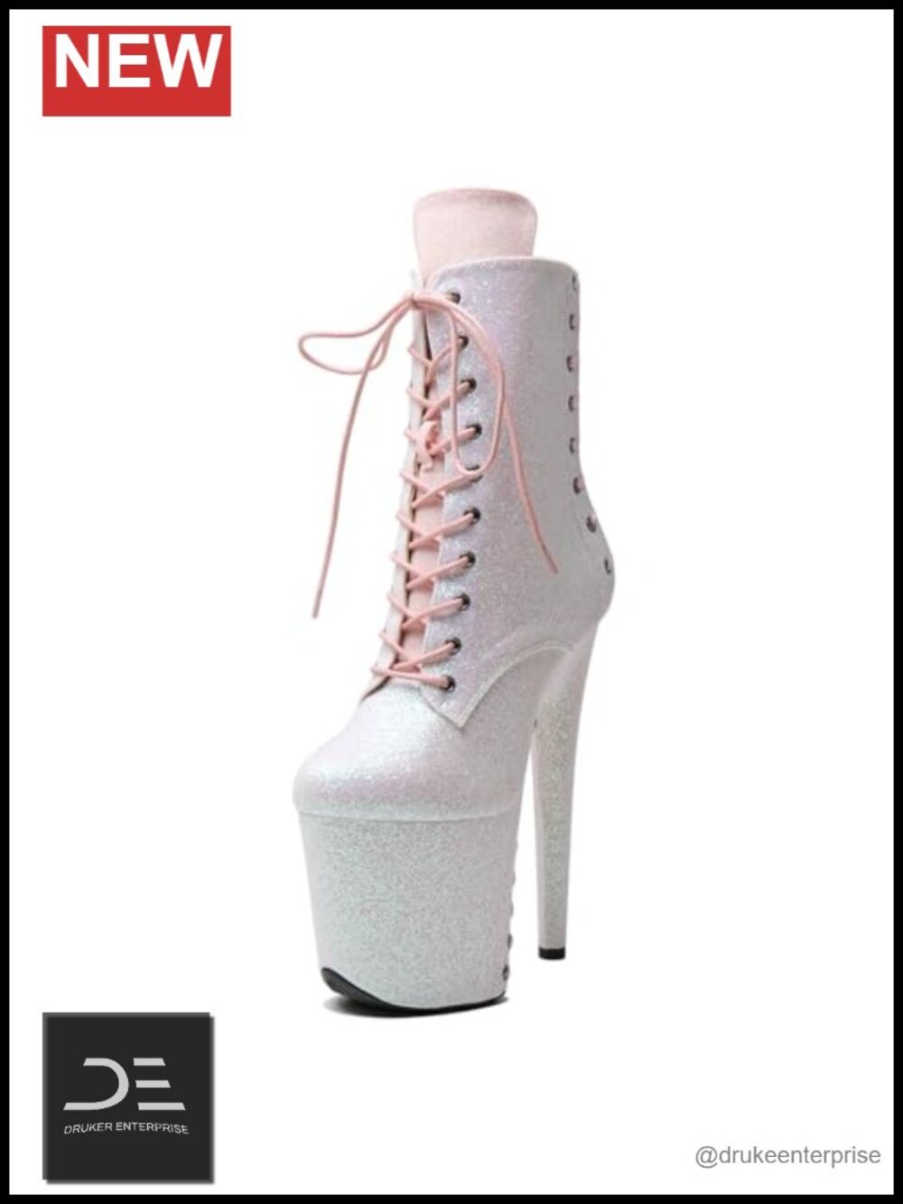 8 inch Stiletto Pole Dance Boots, Exotic Ankle Boots with 4 inch Platform